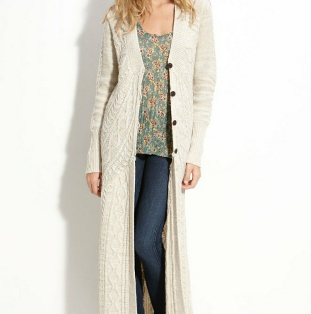 ISO FREE PEOPLE BOBBLE BEE Maxi Cardigan